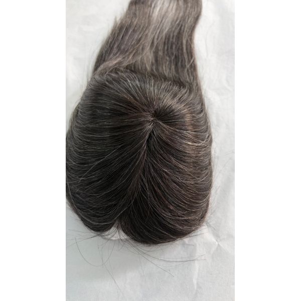 New Arrival 100% Virgin Human Hair Extensions 5x6.5 Inch Hand Tied Clip-in Double Fine Mono Breathable Lace Closure Topper