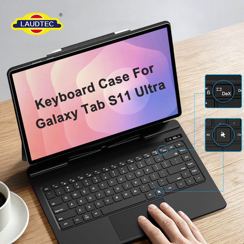 Premium Slim Magnetic Keyboard Folio for Tab S11 Ultra Multi-Touch Trackpad