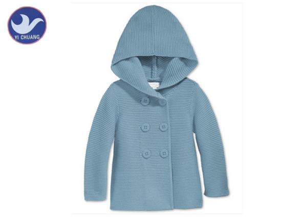 Girls Hoody Kids Sweater Coat Buttons Closure Children Winter Knit Cardigan