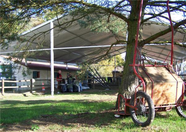 Aluminum Structure Material Industrial Warehouse Tent Flame Retardant Cutom Size