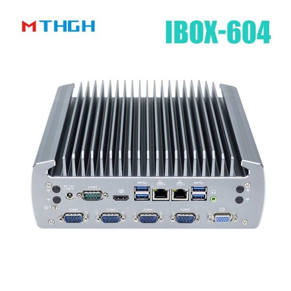 Fanless Industrial PC with Intel Core I5-6500T, All Aluminum Chassis, and SSD Storage for Harsh Environments