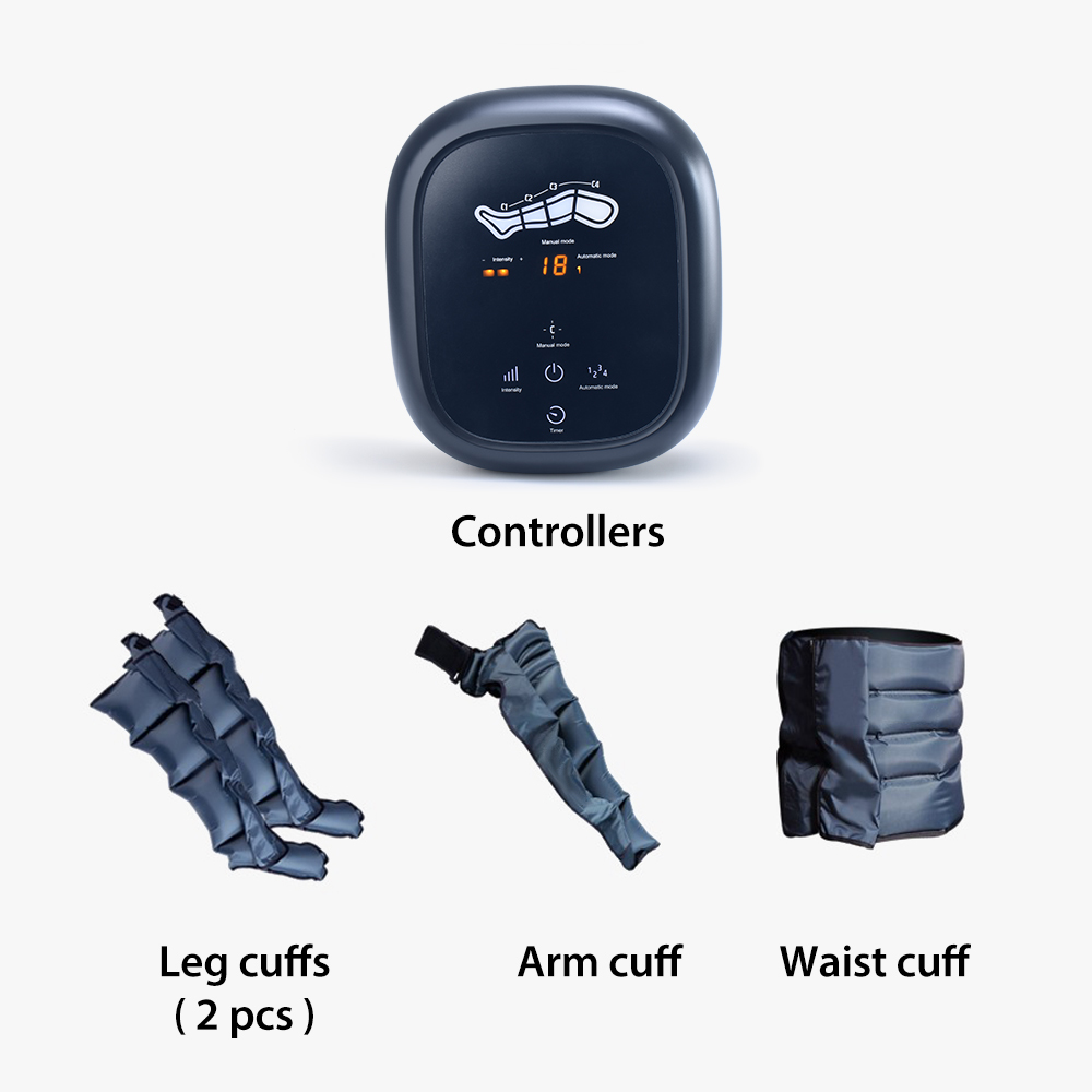 Foot and Leg Massager for Circulation with Knee Heat with Hand-held Controller air Compression Massage Boots