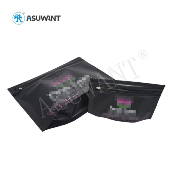 ASUWANT  Matte Aluminum Custom Printed China  Heat Seal Mylar Bags Stand Up Child Proof Bag For Marijuana