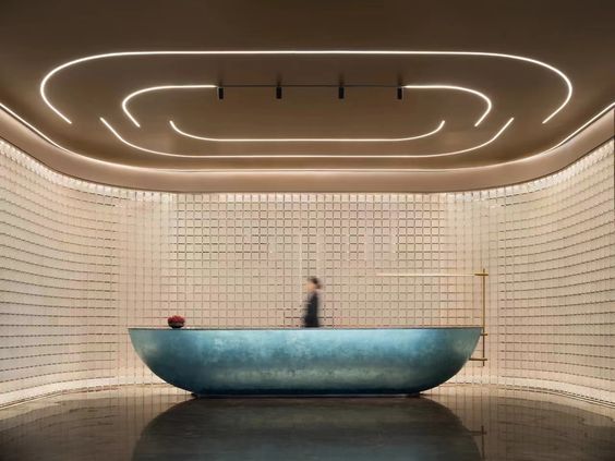Custom Geometric Water Wave Stainless Steel Bar Art Furniture