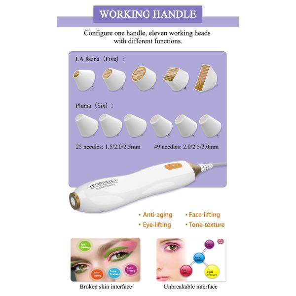 LF-519 High treatment effect microneedle skin tightening machine radio frequency facial equipment