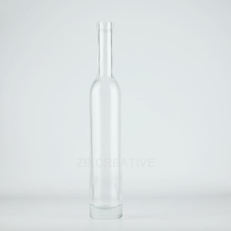 375ml High White Bar Top Custom Vodka Bottle 520g Flint Clear Glass Liquor
