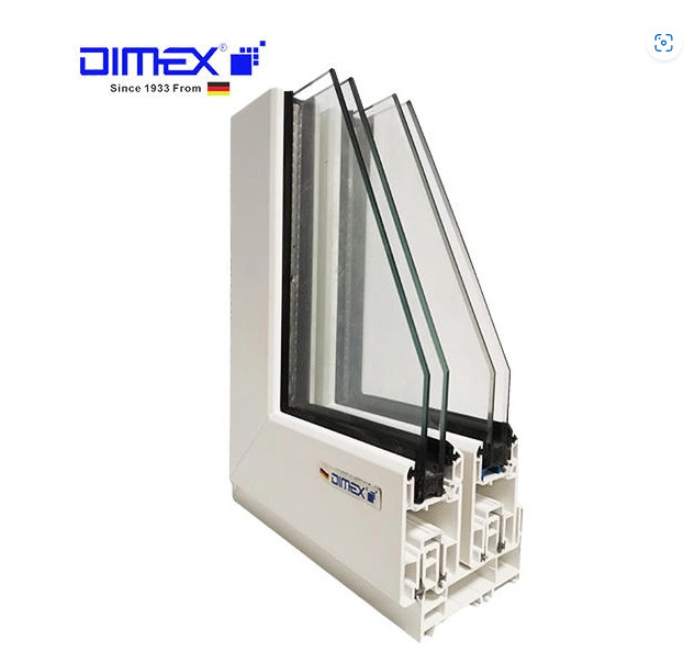 окно белое UPVC раздвижной двери 88mm профилирует профили для серий DIMEX Edelweiss