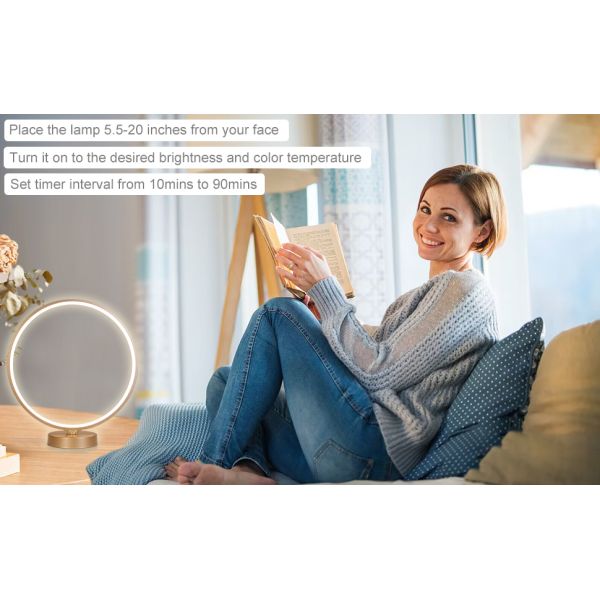 3 Color Temperatures LED Daylight Lamps Remote Control Lamps For Seasonal Disorder
