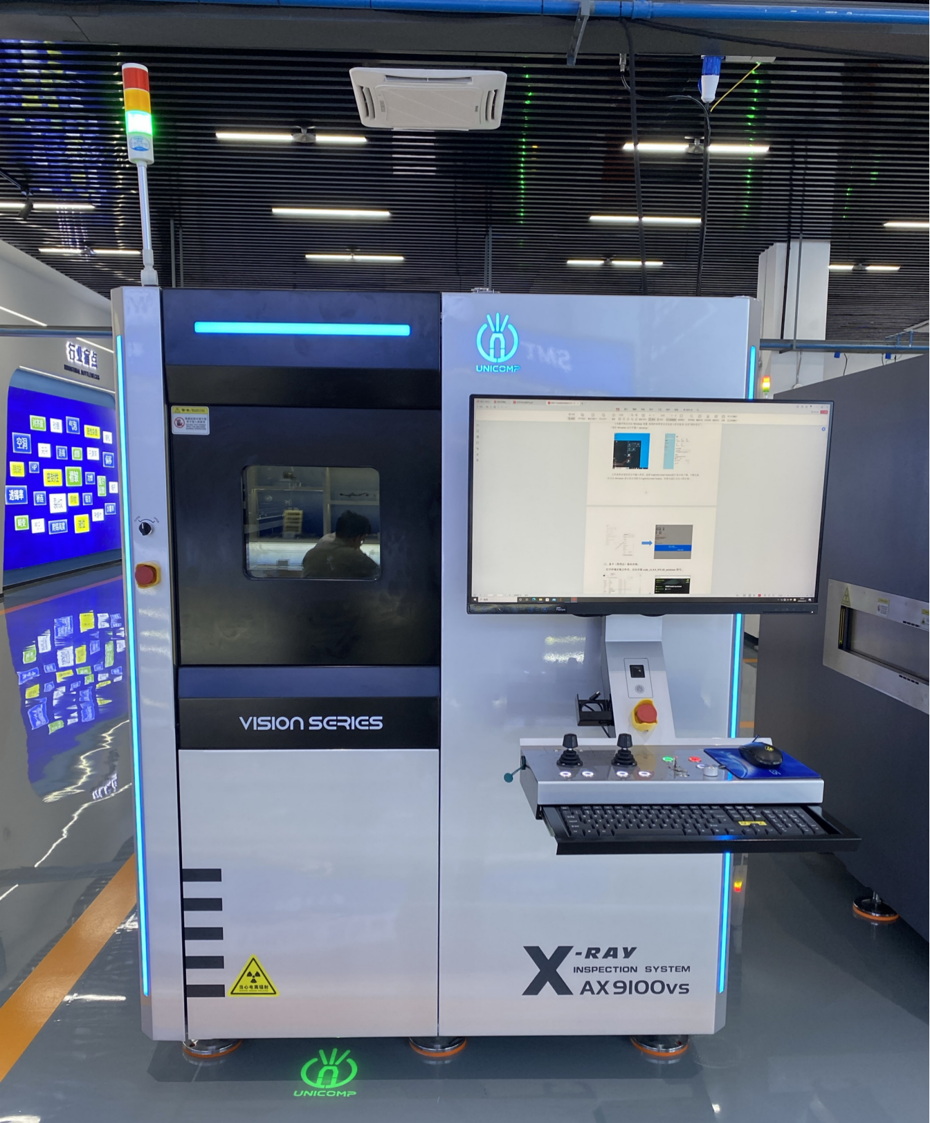 130KV 3D CT X-ray System for BGA Internal Structure Inspection Unicomp AX9100VS