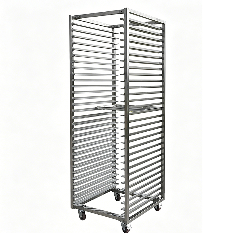commercial  Kitchen Sus 304 316 Stainless Steel Aluminium 600 X 400 rotary Oven Half bakery bread rack trolley cart