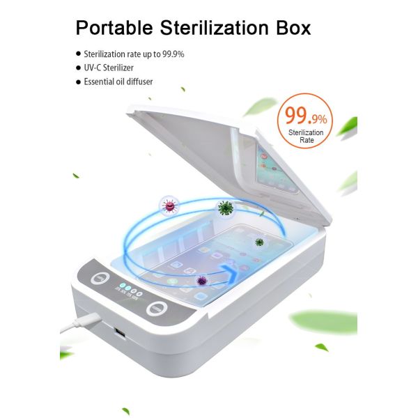 Портативные ювелирные изделия, обеззараживание 99,9% коробки 360° 3-5мин Стелиризатион телефона стерилизуя