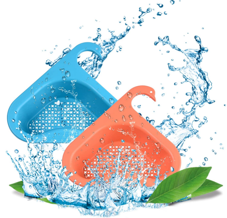 Swan Drain Basket Multipurpose Drain Shelf Triangle Sink Filter Kitchen Supplies