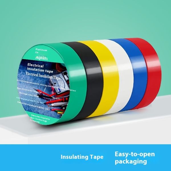 Flame Retardant PVC Electrical Insulating Tape Single Sided Acrylic Adhesive Red Yellow Blue Green Black White Wire Cover Tape