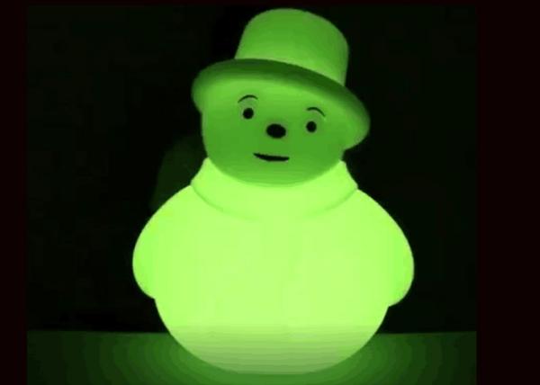 Battery Operated PE White Appearance Colorful Lighting Snowman Xmas Decoration