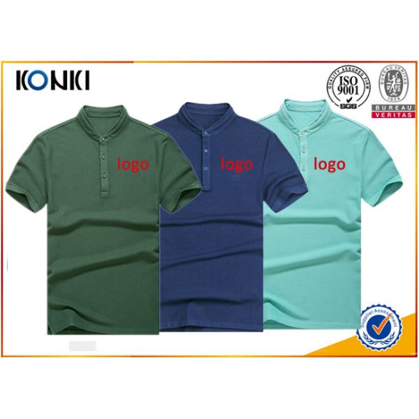 Men'S Navy Color Personalized Polo Shirts Stand Collar Fashion T - Shirt