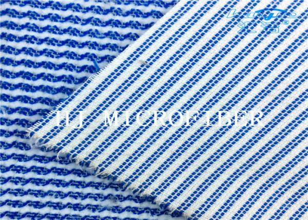 Tela dura branca misturada azul de pano de limpeza do fio da tela de Microfiber Terry da cor