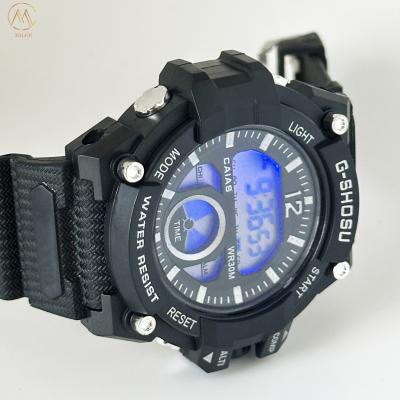 Automatic Date Black Digital Sport Watch With 100m Water Resistance