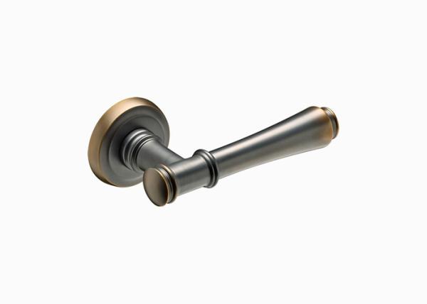 Interior Euro Black Polished Brass Door Handles 67mm For Wooden Door