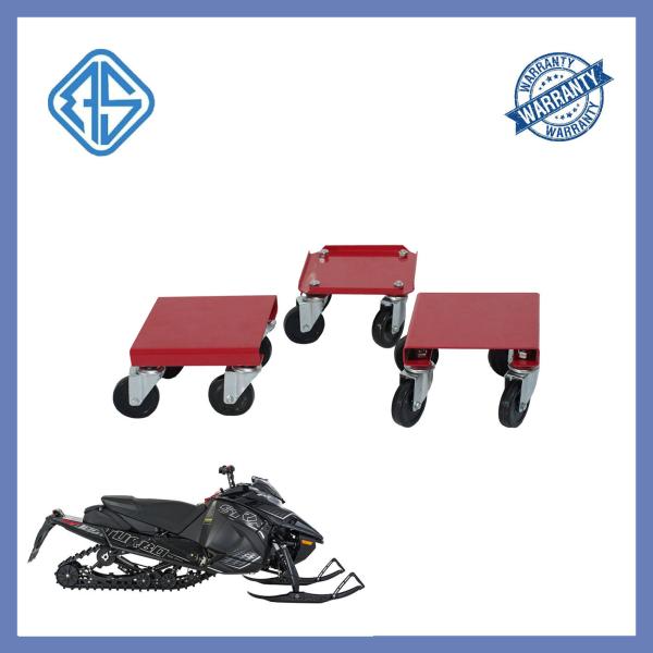 Heavy Duty Drivable Snowmobile Dollies Gravel PP Wheel Caster 3mm Thickness Steel