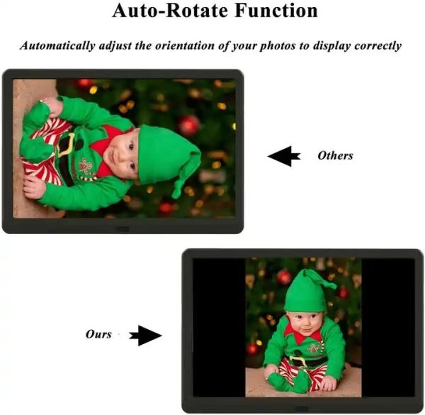 RoHS 10.1 Smart WiFi Photo Frame , 1280x800 Digital Smart Picture Frame