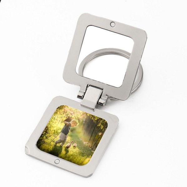 Sublimation Metal Photo Frame Keychain Keyring Picture Frame