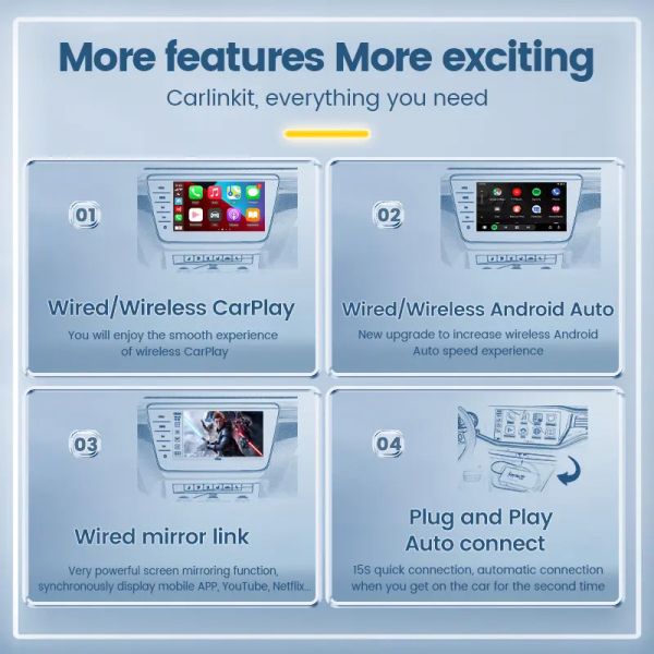 CCPA Multimedia Wireless Android Auto Carplay USB Dongle For Android 4.4+ Head Unit