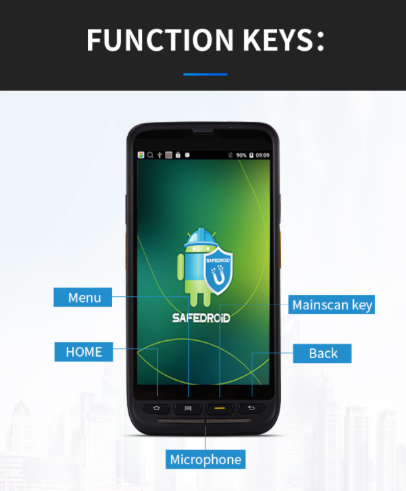 Андроида Handheld PDA прибора блока развертки Netcom сборника данным по IData 50p наличие NFC RFID IDATA 50P полного