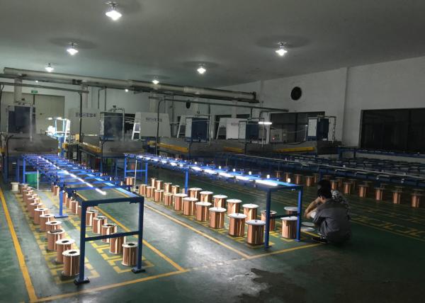 100M / Min Tube Wire Annealing Machine Sky Blue With Brush Pay Off Method
