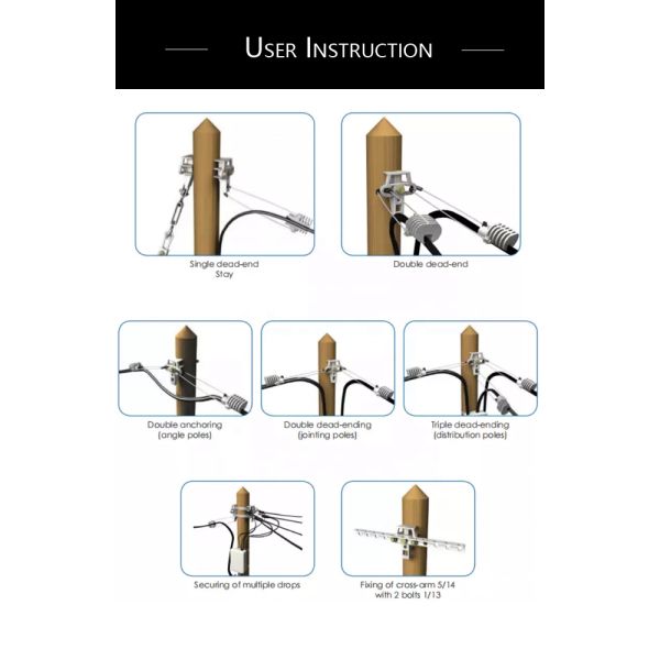 J Hook Suspension Clamp Fiber Cable Installation Kits for ADSS Cable Round