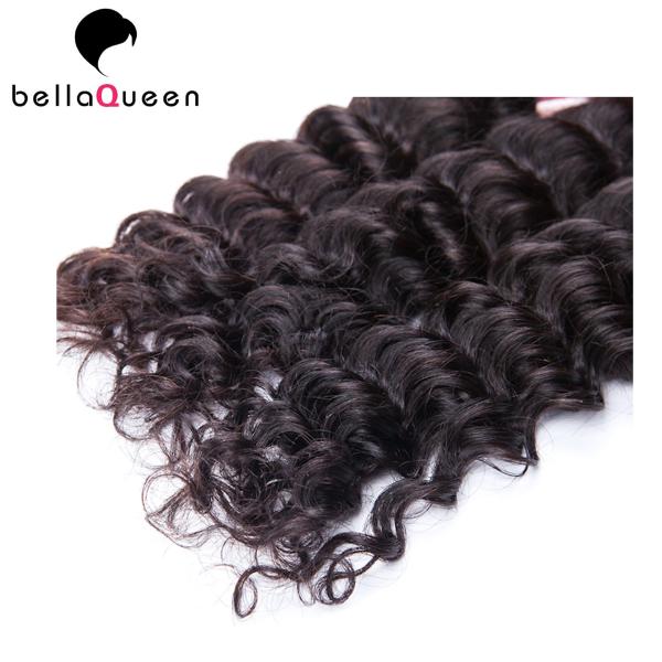 Natural Black Deep Wave Brazilian Virgin Human Hair Extension For Women