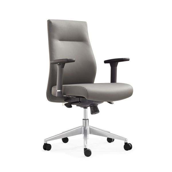 Modern Home Cow Leather Office Swivel Chair Pvc Upholstery