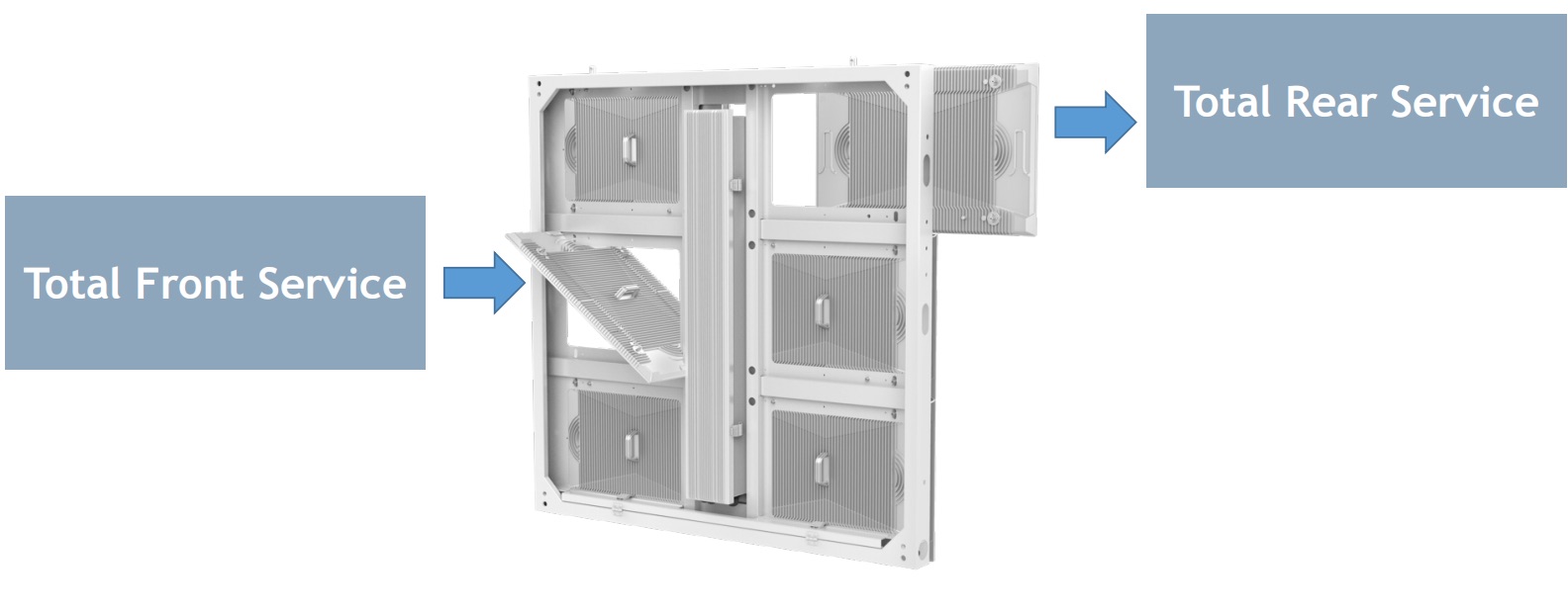 960x960mm P4 Наружный фиксированный светодиодный дисплей сверхтонкий IP66 Front Service