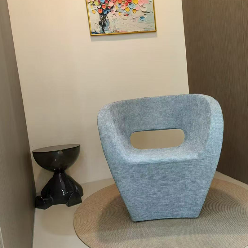 Creative Irregular Modern Leisure Lounge Chair Sofa Bed for Apartment Bedroom Living Room-Steel Frame Eco-Friendly