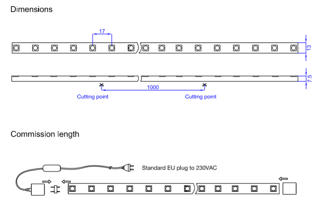 CE Approved Elevator Spare Parts WECO LED Light Rays Lift Shaft Lighting
