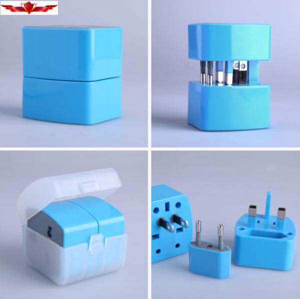 New 2.5A/100-250V Mini Colorful UK EU US AUS Type Plug All In One Travel Adpater Plugs