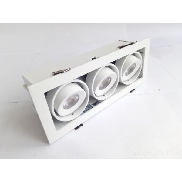 3x7W COB Recessed Commercial Led Downlights 3 Heads For Jewelry Store