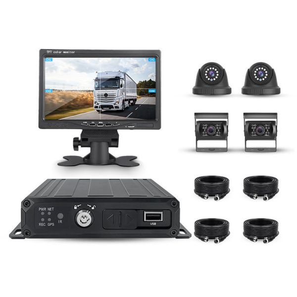 4CH SD card Mobile DVR Dashboard Support multi-channel comparison playback
