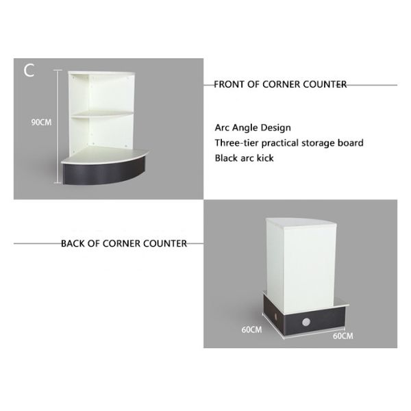 Wooden Chinese Pharmacy Store Display Cashier Drug Shelf Multi Functional Bar Counter