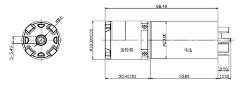 30mm Plastic Planetary Gear Box for Automobil Power Lift Gate