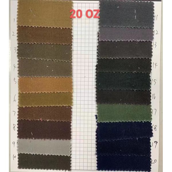 Wholesale Plain Woven Waxed Canvas Cloth by Yard Waterproof Cotton Canvas Fabric for Handbags
