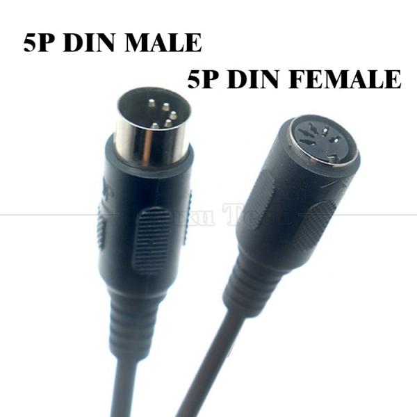 1M 2M 3M 5M câble d'extension MIDI 5 PIN DIN mâle à femelle