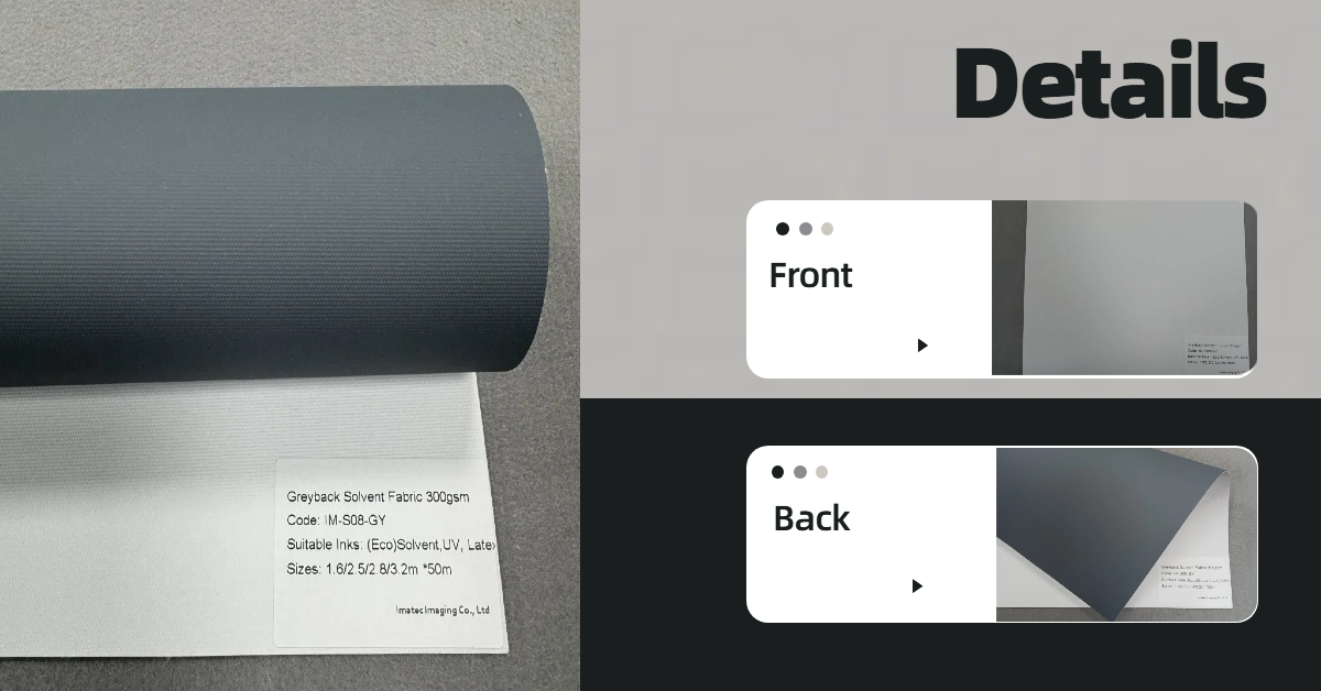 Hanging Poster Latex Inkjet Greyback Fabric Banner Textile Roll