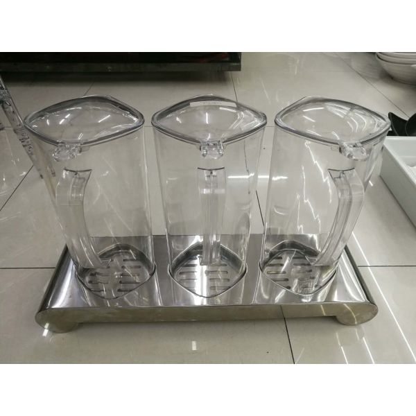 стойка нержавеющей стали 3-Холдер для квадратной бутылки сока ПК, поставок шведского стола ресторана