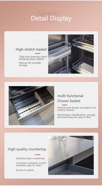 Durable Rectangular Stainless Steel Center Island Steel Top Kitchen Island