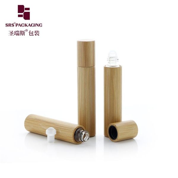 BG(G)-8ML Aromatheropy Glass Bamboo Empty Roller Bottle For Oil Blends Perfume