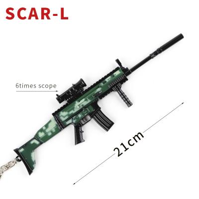 Game Collection Metal Alloy PUGB Scar-L Gun Keychain 23cm