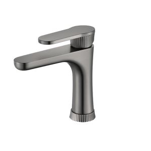 Gun Grey Modern Bathroom Faucet One Handle Water Mixer Faucet 187mm Orin ORMP238