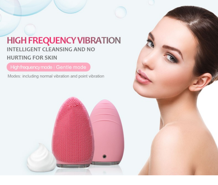 Portable waterproof Silicone face brush Electric Facial Cleansing Brush For Face Clean