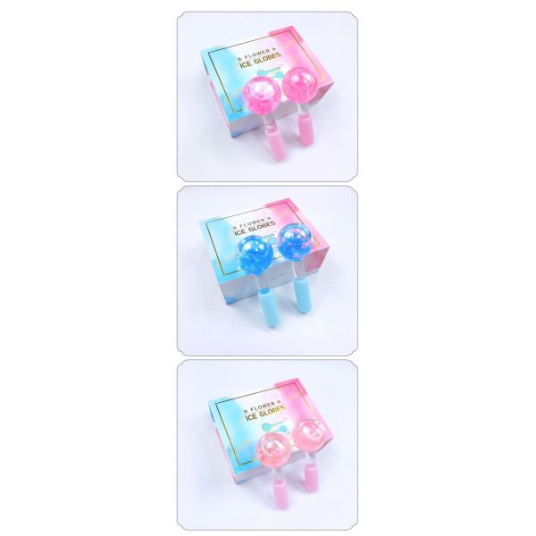 Customized Logo Availabled Facial Ice Globes for Facial Massage Roller Gua Sha Anti-Freeze Liquid to Reduce Pores Wrinkles