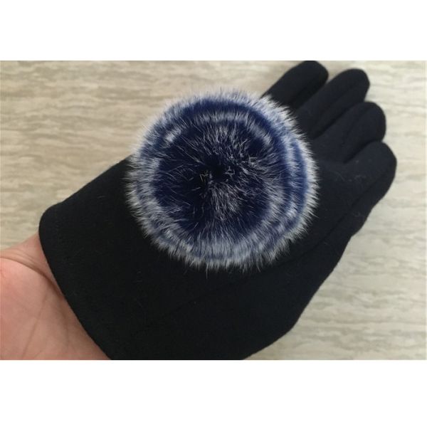 La pantalla táctil más caliente de la piel del conejo de Rex del color rojo de los guantes del paño grueso y suave del terciopelo de los guantes de la zalea